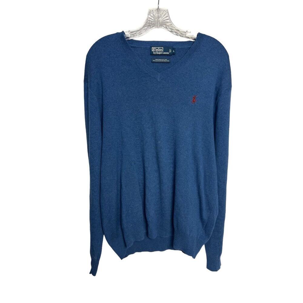 Polo Ralph Lauren Knit Sweater Men's L Regular Fit Long Sleeve Pima Cotton